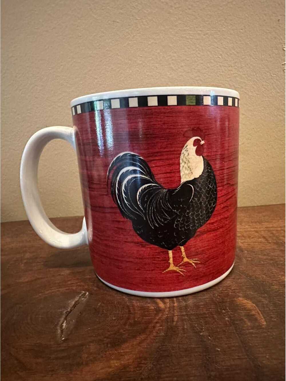 Vintage Oneida Sakura Country Quartet Red Rooster 12oz Mug Warren Kimble